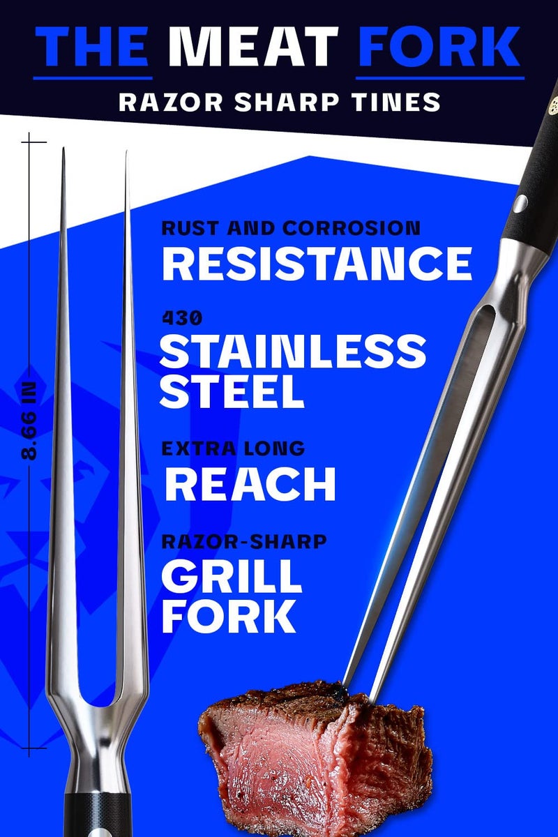 Dalstrong Meat Fork - 7 inch - The Impaler - Dual-Prong Carving & BBQ Fork - High Carbon Stainless Steel - G10 Garolite Handle - Professional Barbecue Carving Fork - Kitchen Utensils - Image 2
